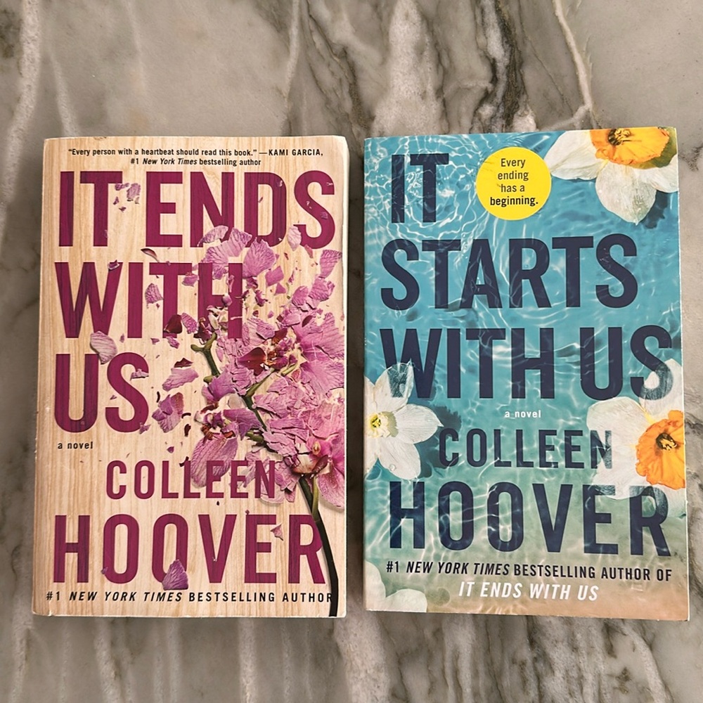 It Starts With Us and It Ends With Us books by Coleen Hoover